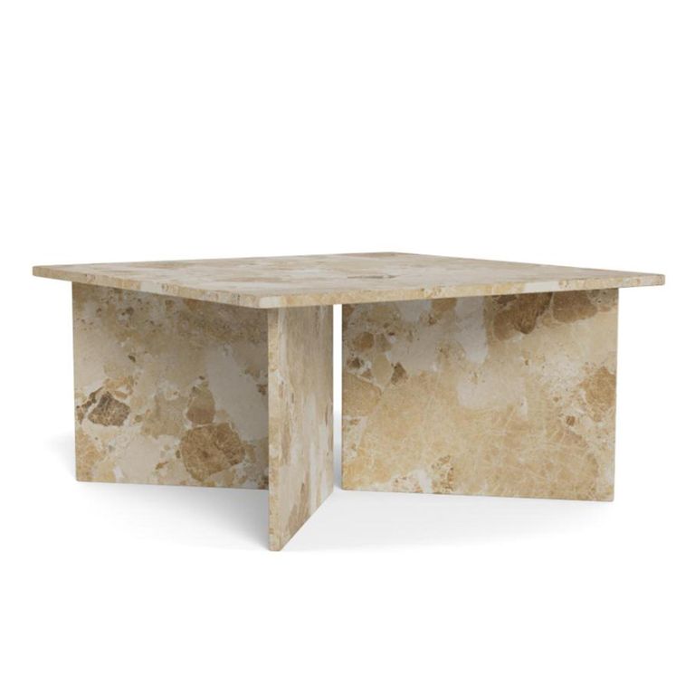Vega Coffee Table - Square - Latte Brown Marble
