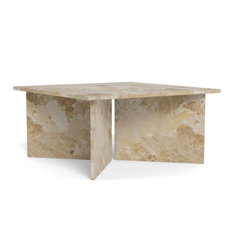 Vega Coffee Table - Square - Latte Brown Marble