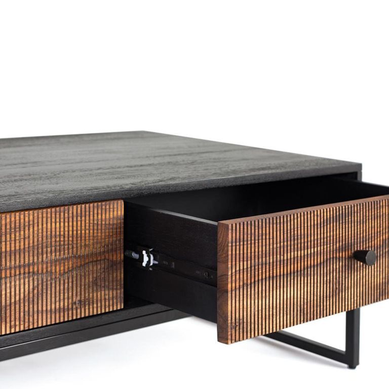 Venedocia Coffee Table - 2 Drawer - Mango Wood
