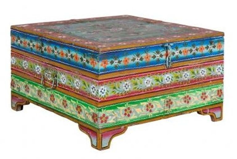 Vintage Kufri Hand Painted Coffee Table