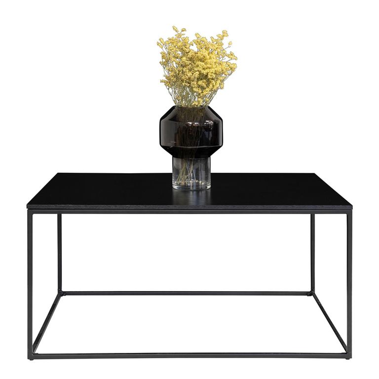 Coffee Table - Black Melamine and Metal