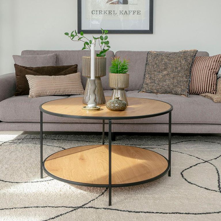 Vita Round Coffee Table - Natural Wood