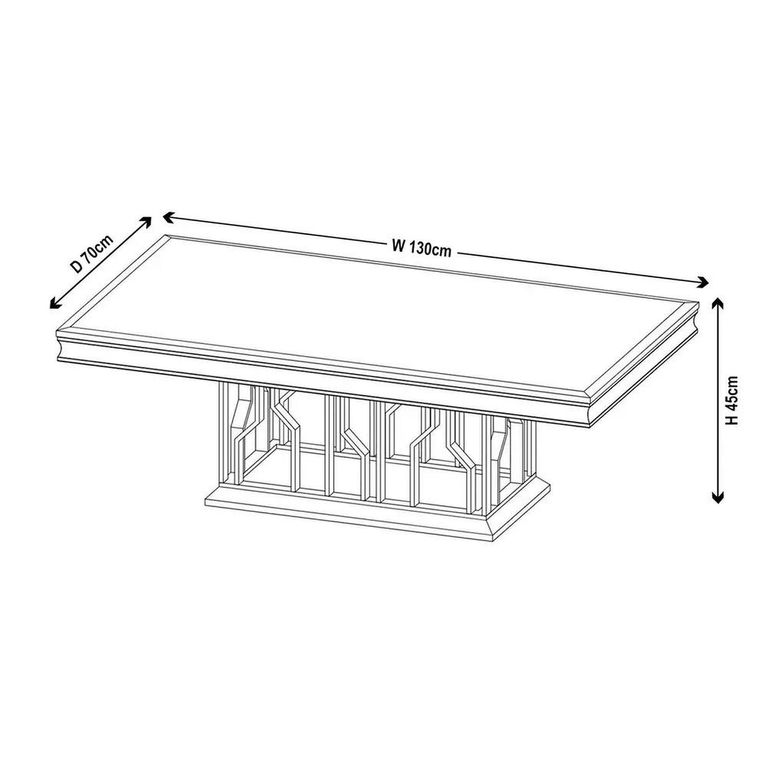 Vortex Grey Marble and Chrome Coffee Table