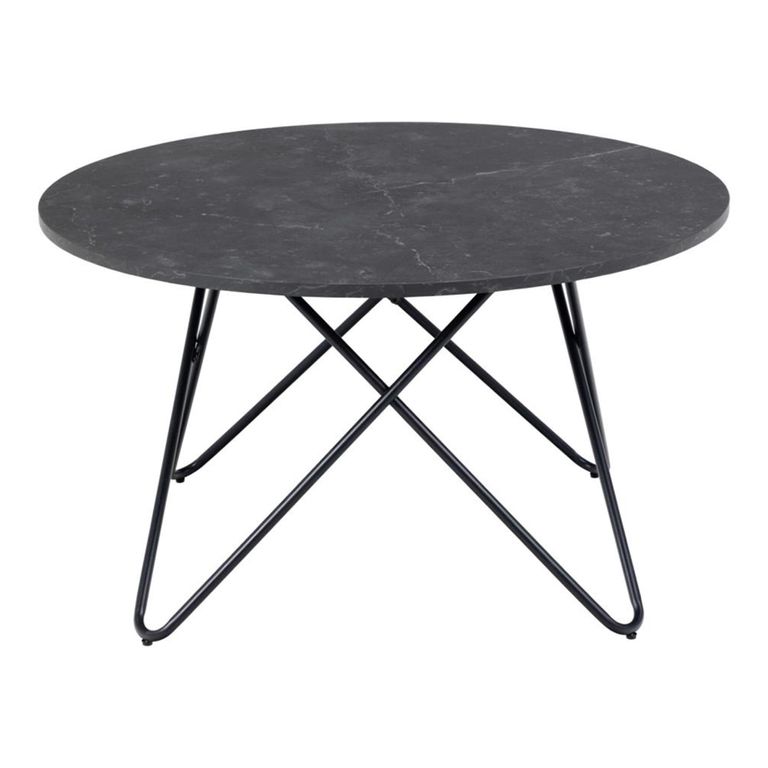 Wyre Coffee Table - Round - Black Melamine