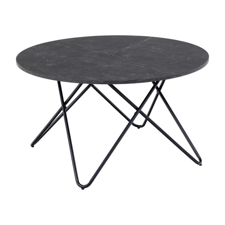Wyre Coffee Table - Round - Black Melamine