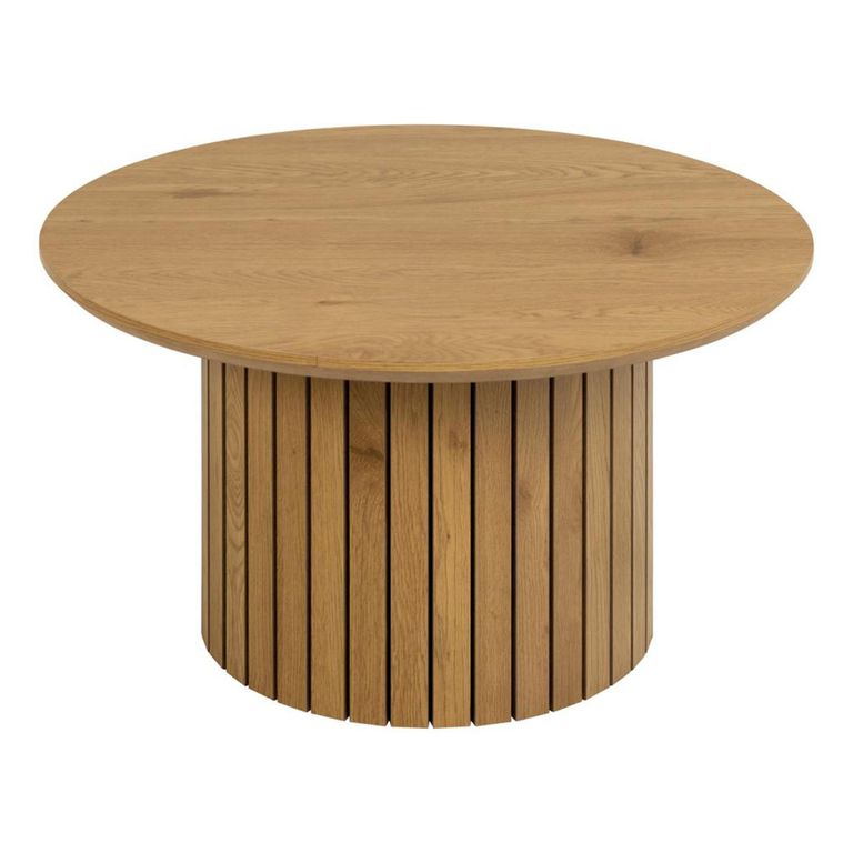 Yale Coffee Table - Round - Fluted Oak