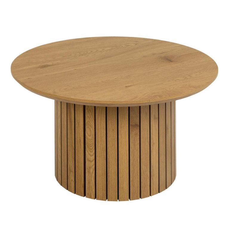 Yale Coffee Table - Round - Fluted Oak
