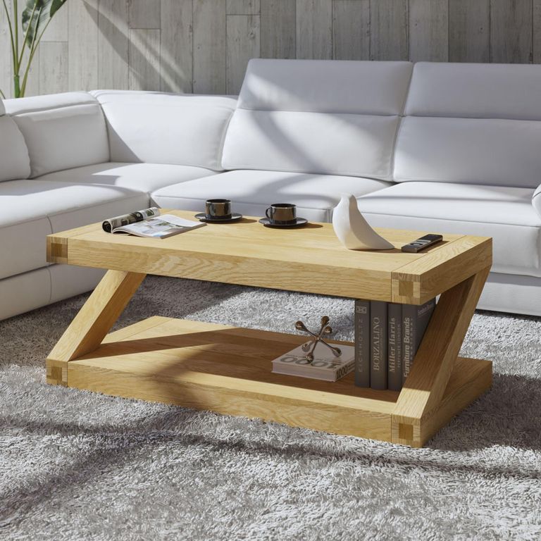 Z Designer Coffee Table - Large - Oak