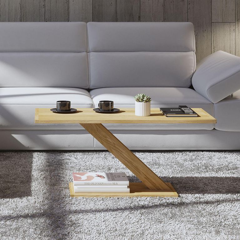 Z Designer Coffee Table - Modern - Oak