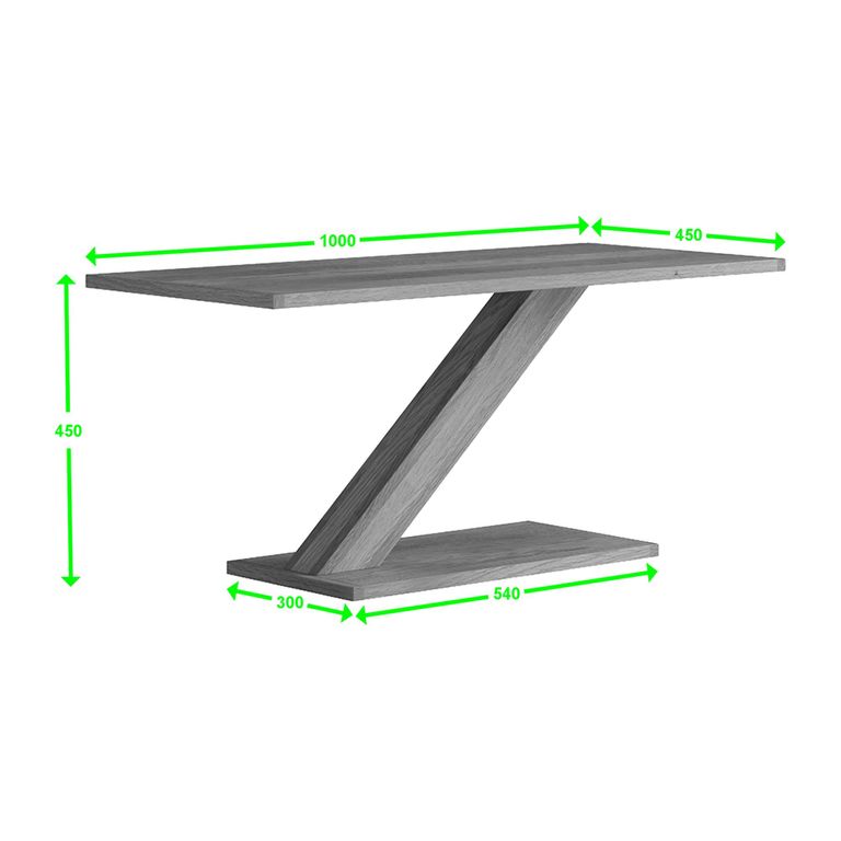 Z Designer Coffee Table - Modern - Oak