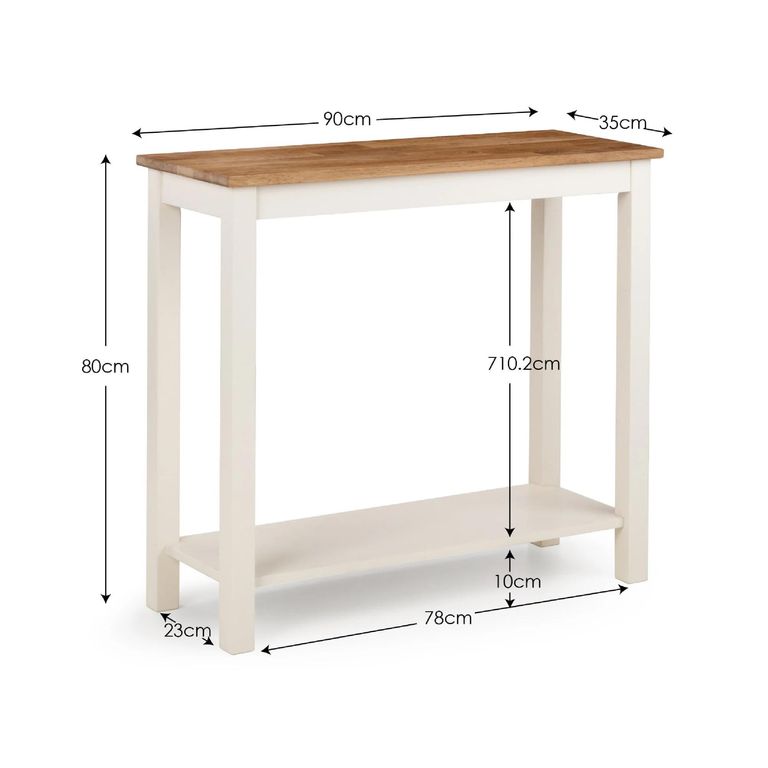 Coxmoor Console Table with Shelf - Ivory
