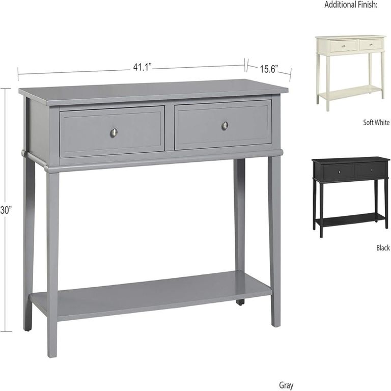 Franklin Console Table - White - 7918013COMUK