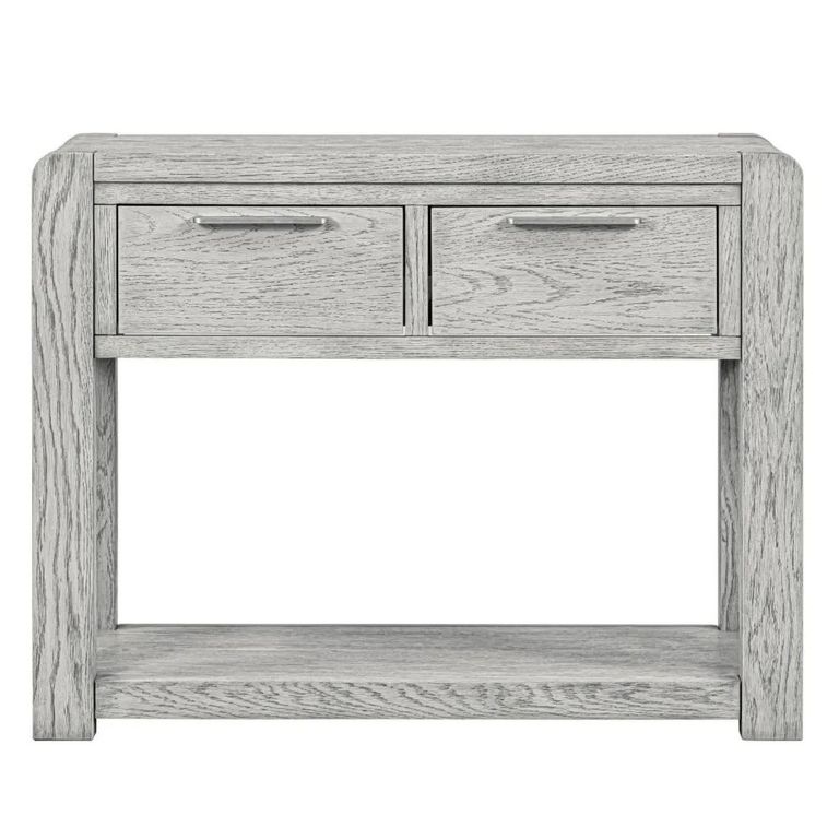 Amsterdam Console Table - 2 Drawer - Grey Washed Oak