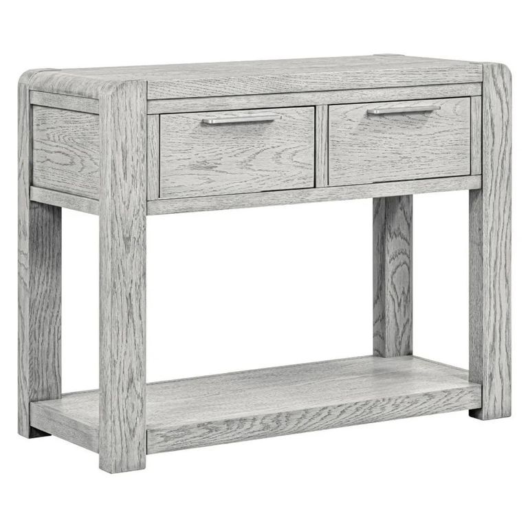 Amsterdam Console Table - 2 Drawer - Grey Washed Oak