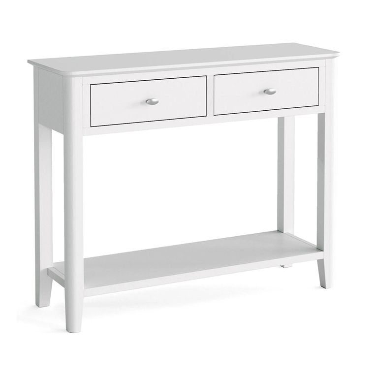 Hampstead Console Table - 2 Drawer - White