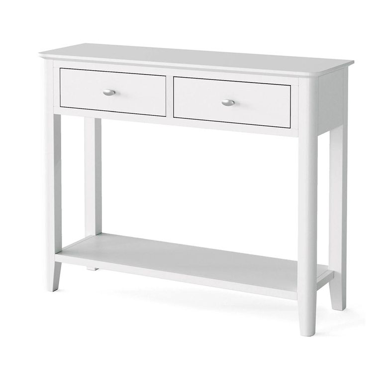 Hampstead Console Table - 2 Drawer - White