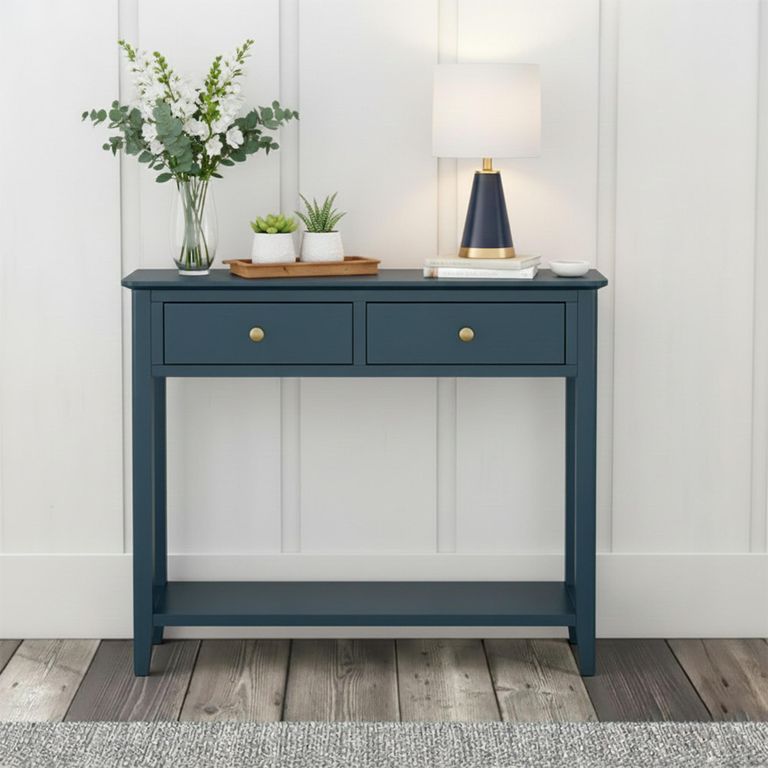 Harrogate Console Table - 2 Drawer - Blue