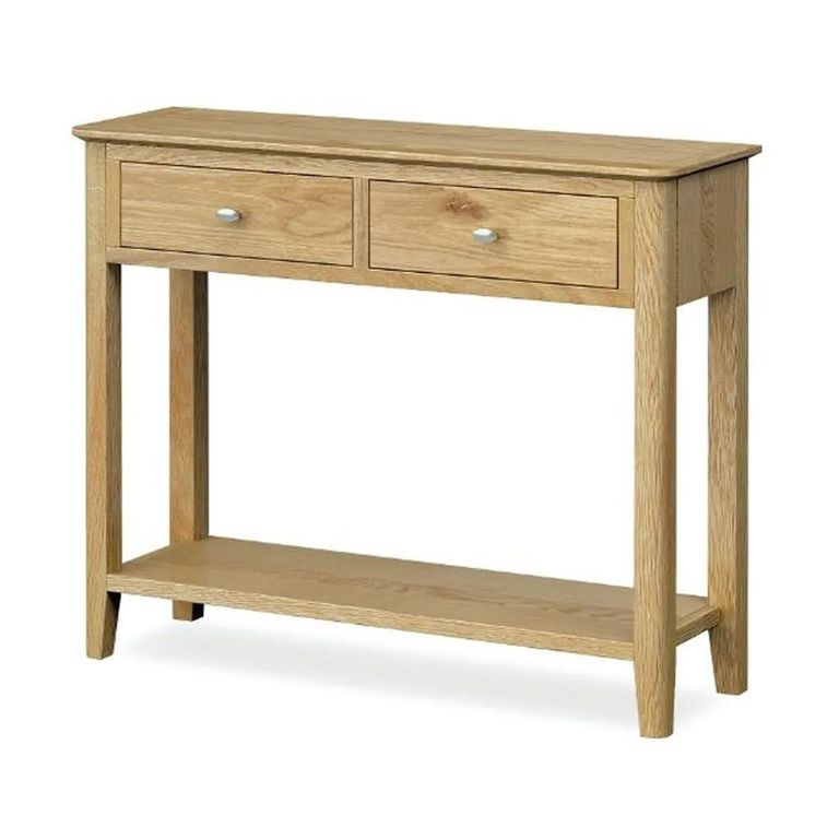 Bath Console Table - 2 Drawer - Oak