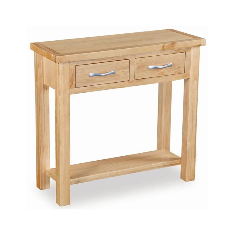 New Trinity Console Table - 2 Drawer - Natural Oak