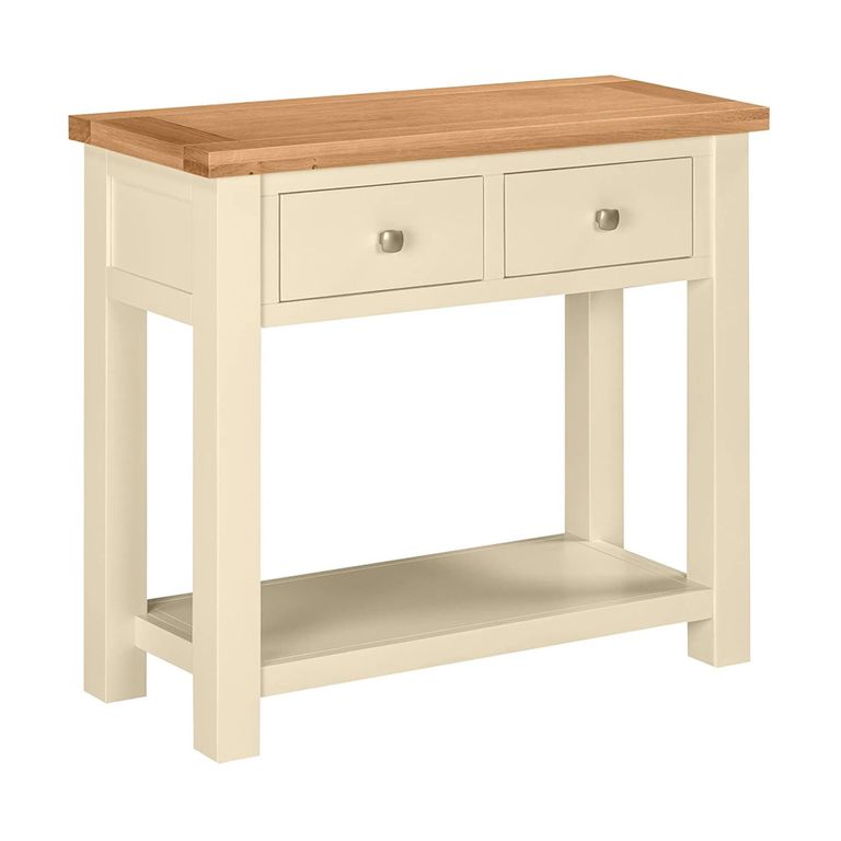 Lundy Console Table - 2 Drawer - Ivory Painted