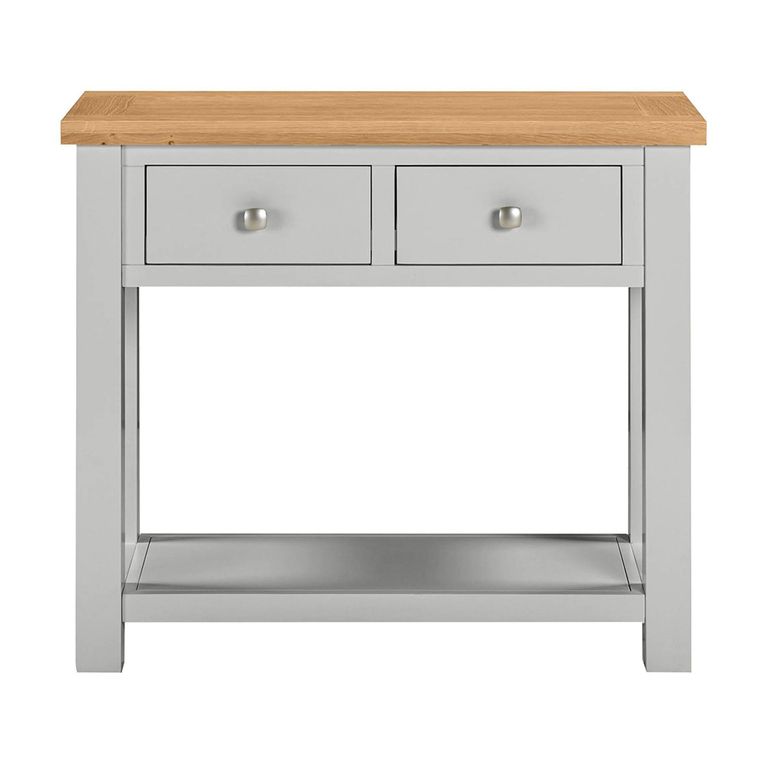 Lundy Console Table - 2 Drawer - Grey Painted
