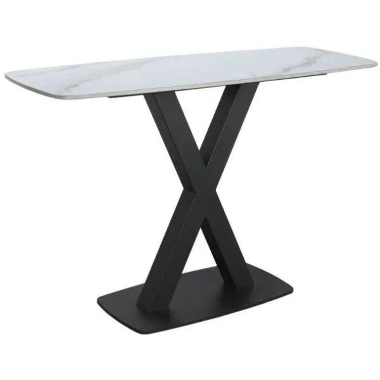 Vernal Console Table - White Sintered Stone