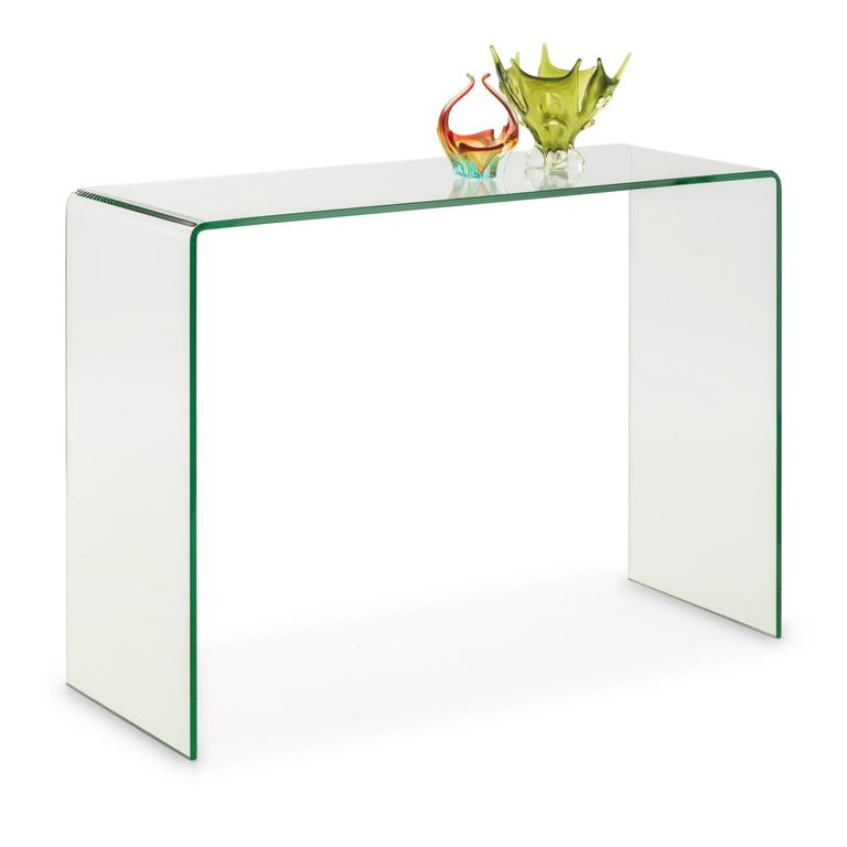 Amalfi Bent Glass Console Table - 110cm