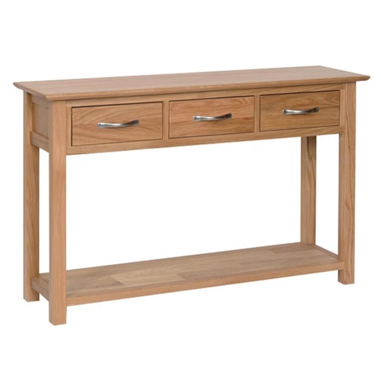 Nimbus Console Table - 3 Drawer - Oak