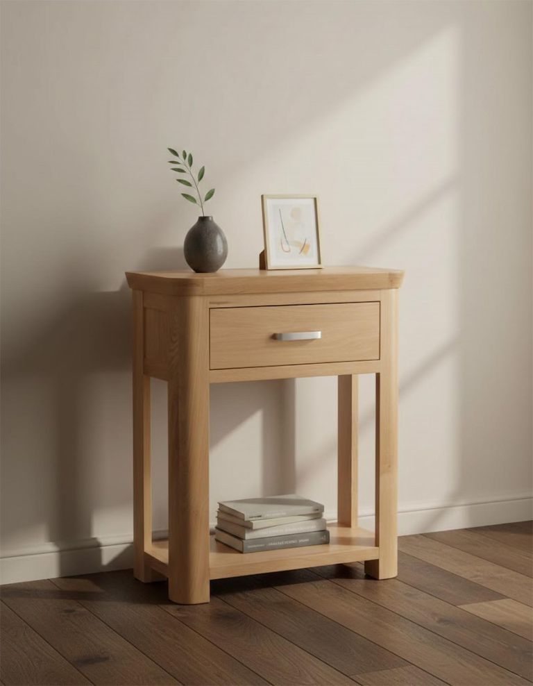 Treviso Console Table - 1 Drawer - Oak