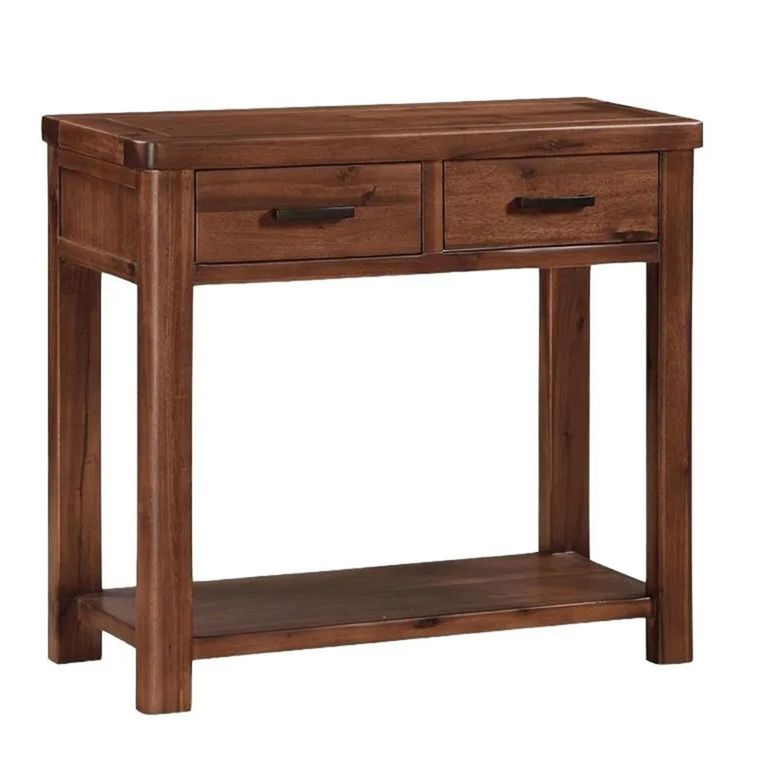 Andorra Console Table - 2 Drawer - Dark Acacia