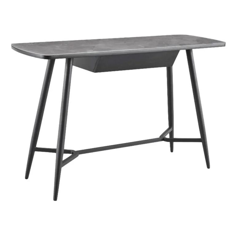 Cassino Console Table - 1 Drawer - Grey Glass