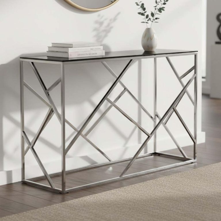 Cortez Console Table  Smoked Glass