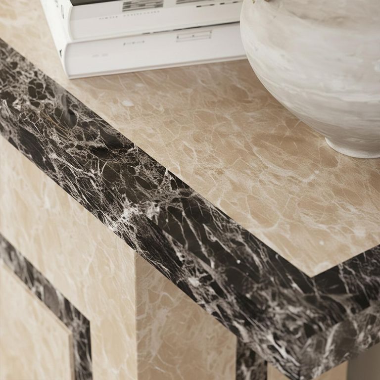 Venice Console Table - Cream Marble