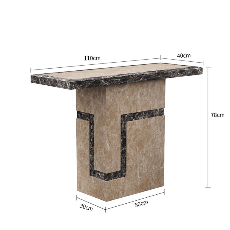 Venice Console Table - Cream Marble