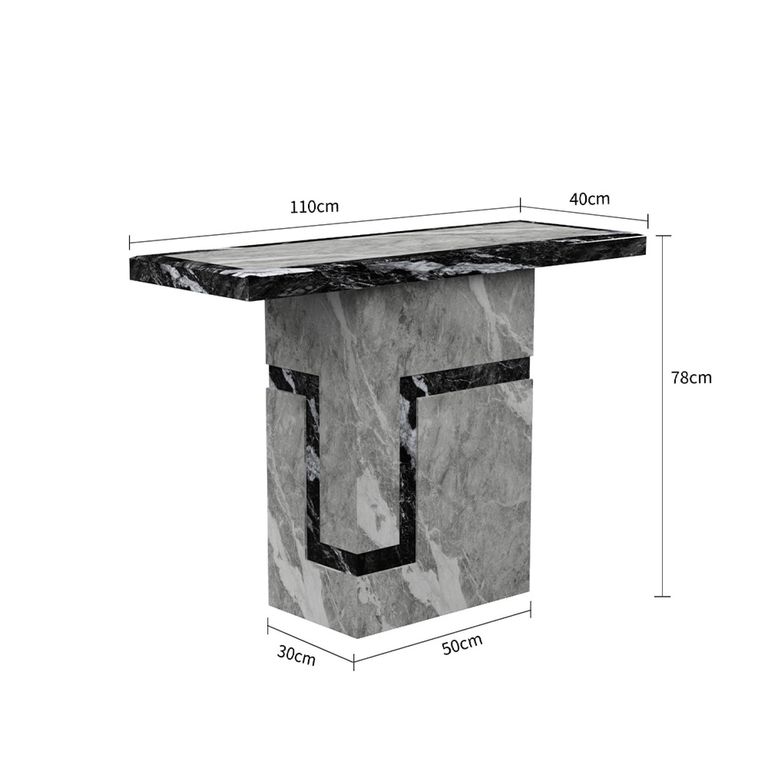 Venice Console Table - Armani Grey Engineered Marble