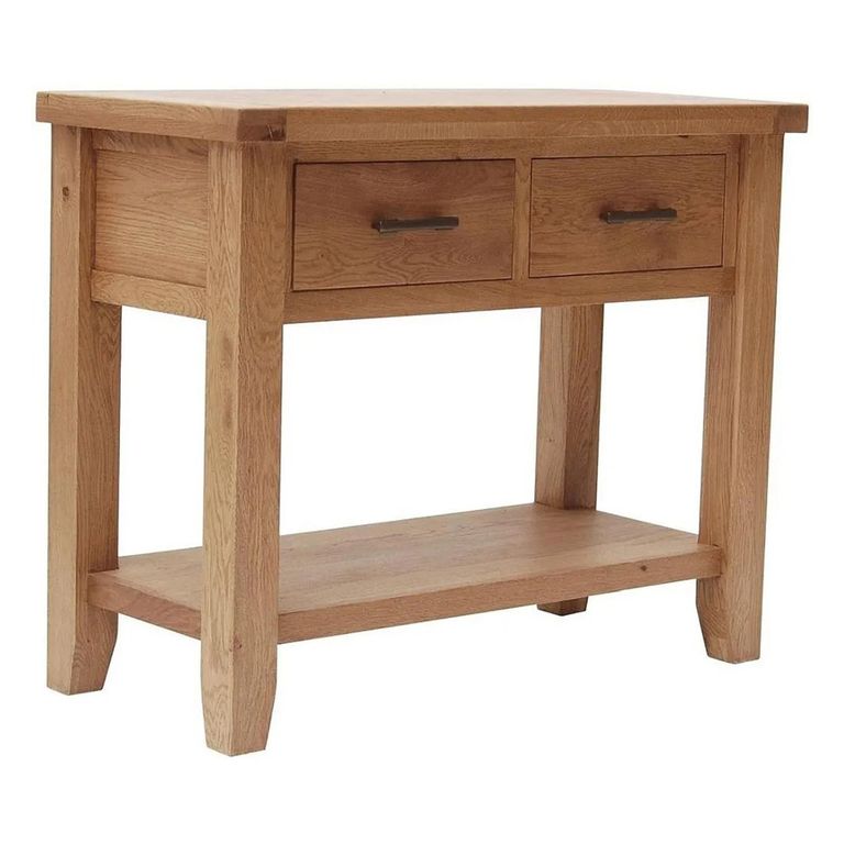 Hampshire Oak Console Table - 2 Drawer