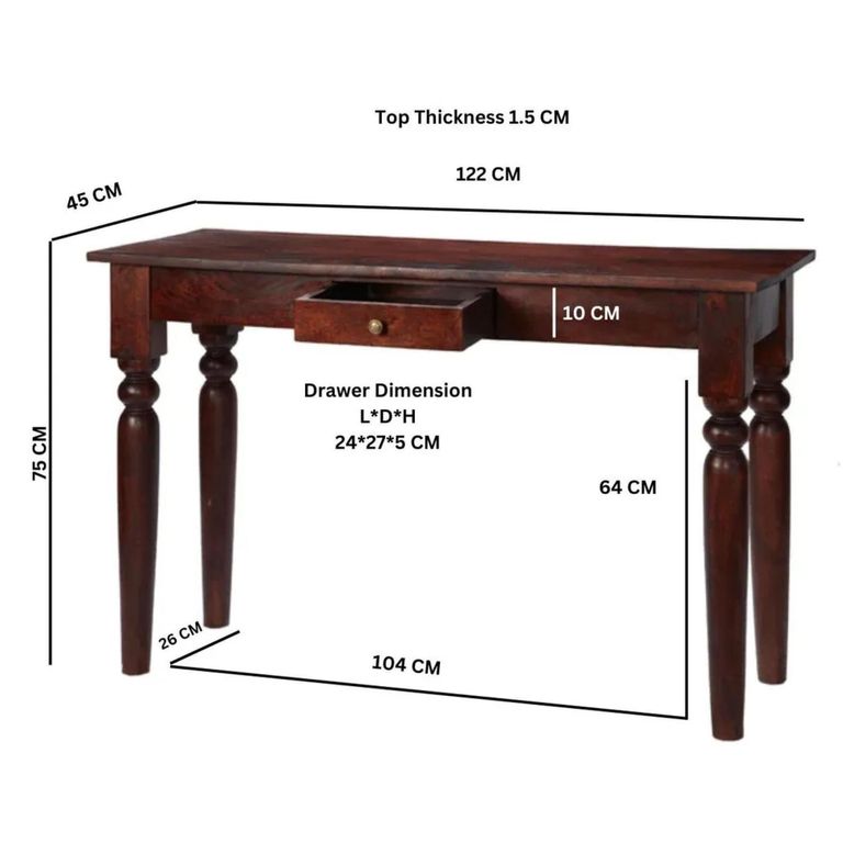 Jaipur Console Table - 1 Drawer - Solid Mango Wood