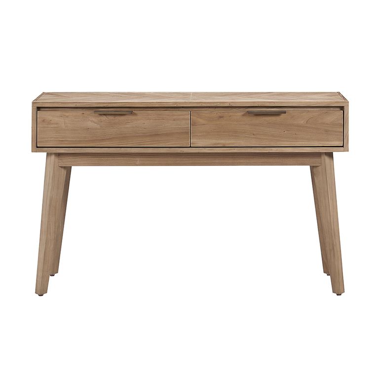 Sorrento Console Table - 2 Drawer - Chevron - Elm Wood