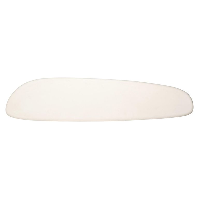 Bloomstone White Lime Plaster Curved Console Table
