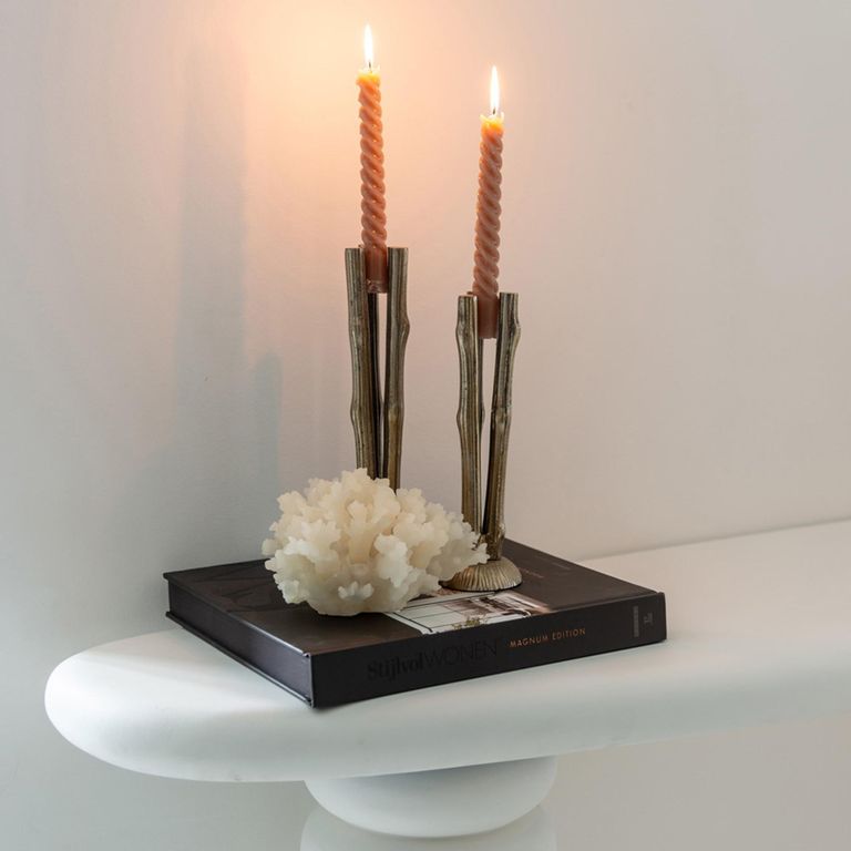 Bloomstone White Lime Plaster Curved Console Table