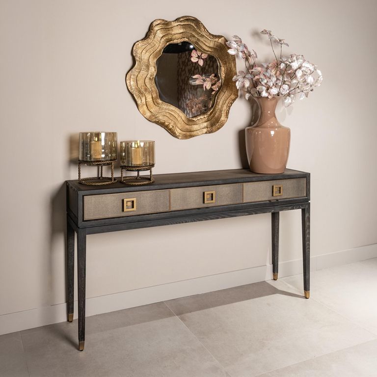 Bloomville Shagreen 3 Drawer Console Table