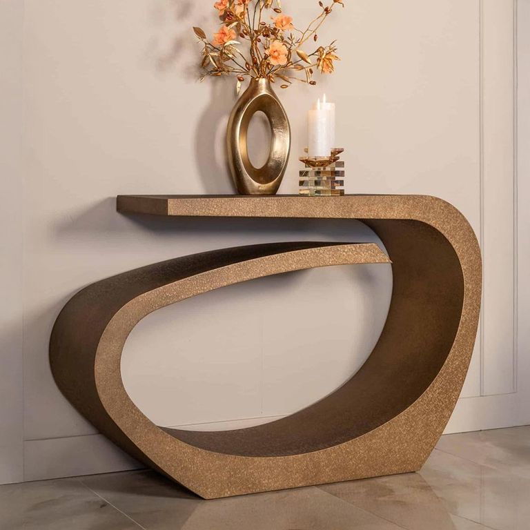 Alhambra Console Table - Brushed Gold - Metal