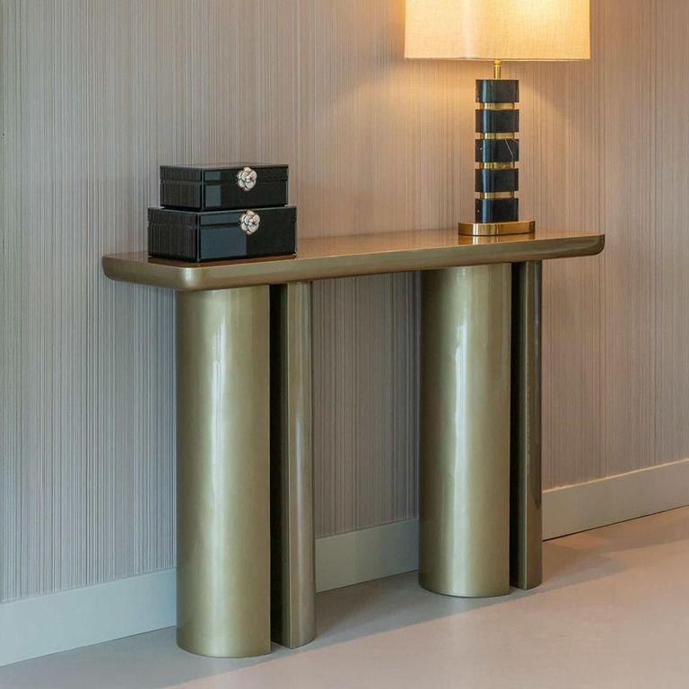 Whisker Curved Console Table - Gold