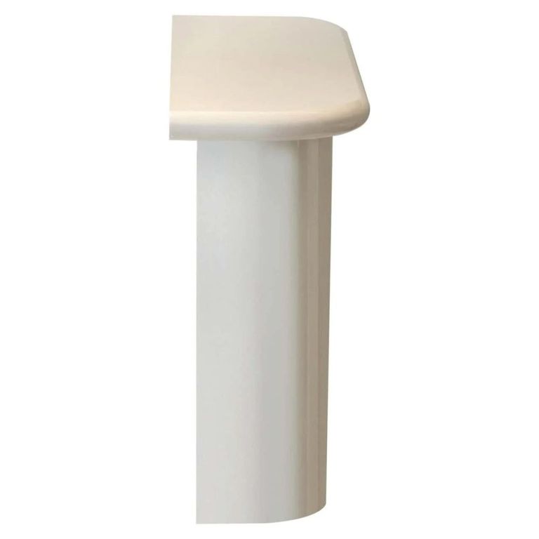 Blake Curved Console Table - Half Moon - Coconut Milk