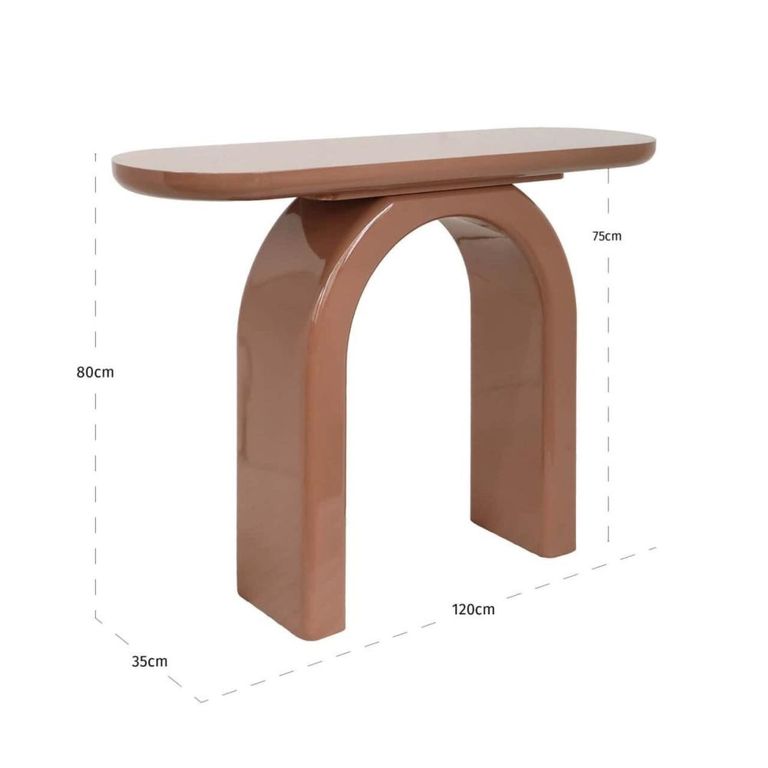 Kourtney Console Table - Oval - Mocha Mousse