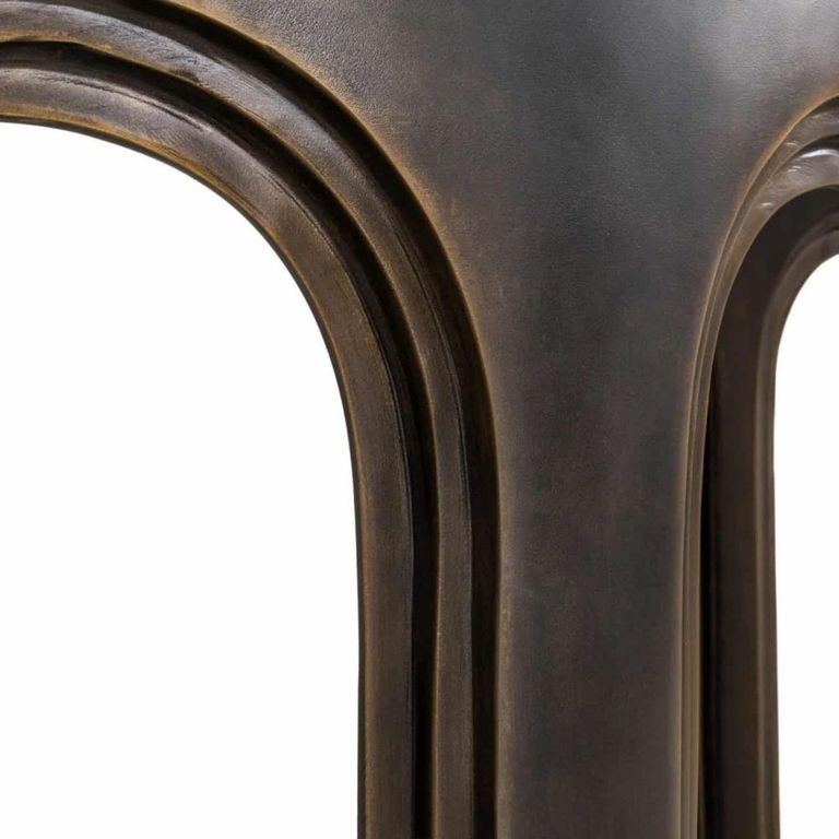 Sanchis Console Table - Half Moon - Antique Brass - Marble and Aluminium