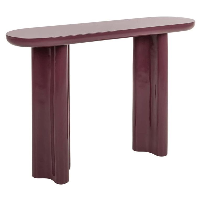 Sunny Console Table - Oval - Burgundy - Fiberglass