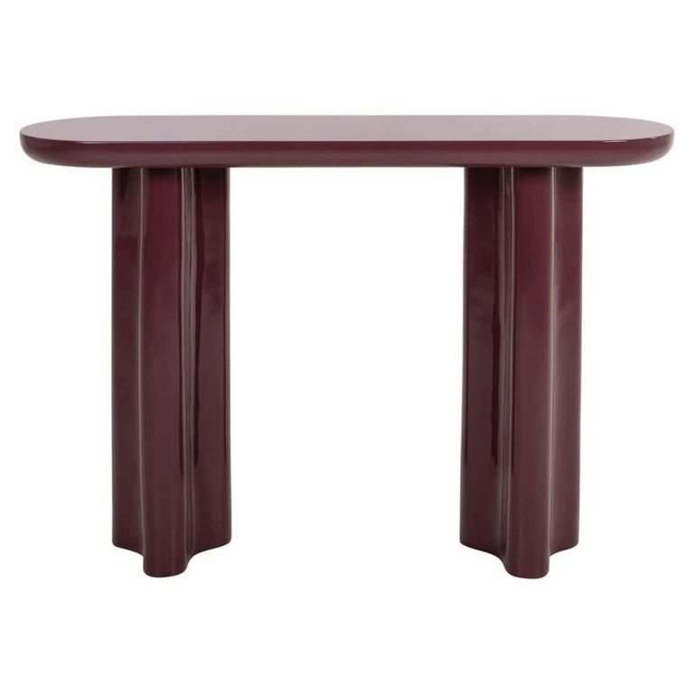 Sunny Console Table - Oval - Burgundy - Fiberglass