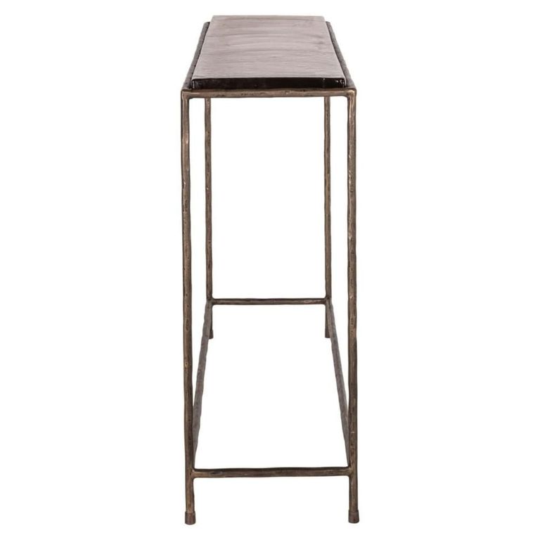 Villano Console Table - Bronze - Glass and Metal