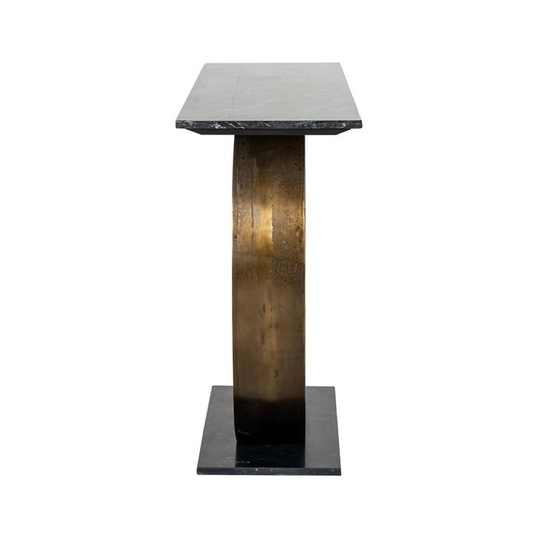 Luna Black Marble Top Console Table
